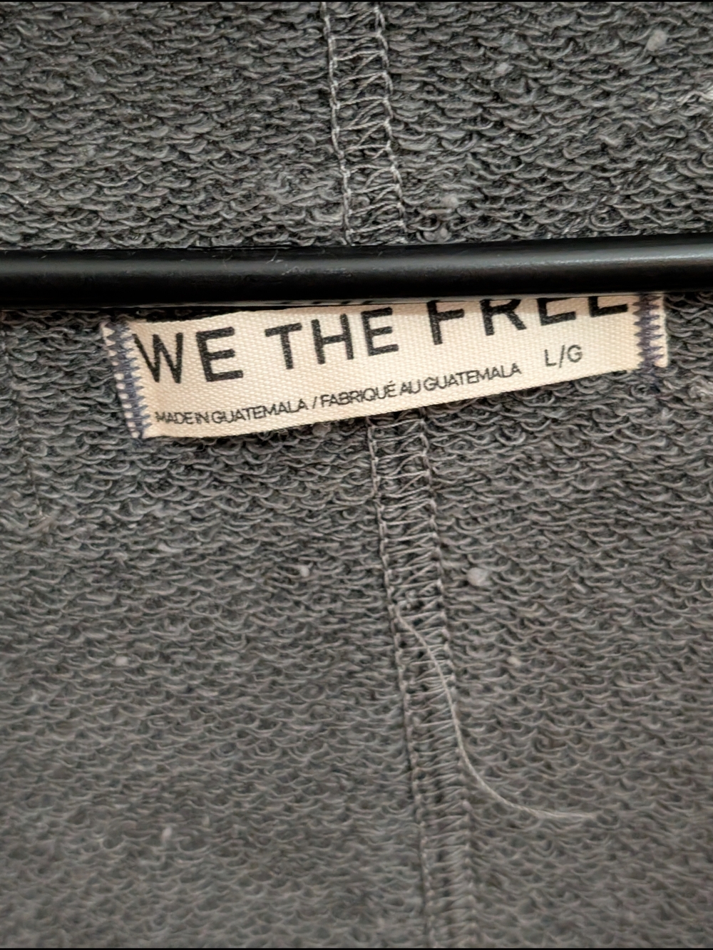 We The Free Gray 'Upstate New York' V-Neck Pullover Sweatshirt Size Large - Picture 2 of 3
